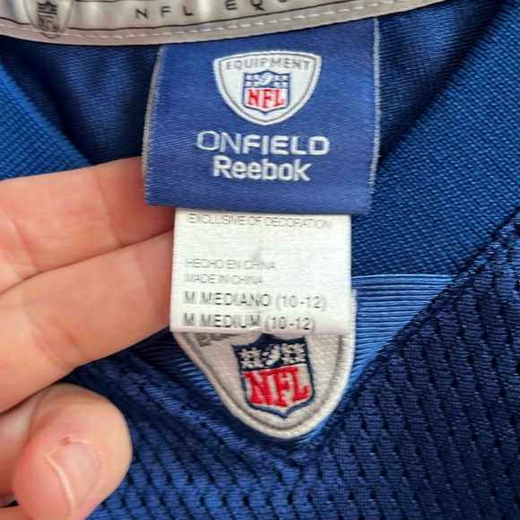 Vintage Reebok Peyton Manning OnField NFL Colts Stitched Jersey Kids Size 10-12 - Picture 5 of 6